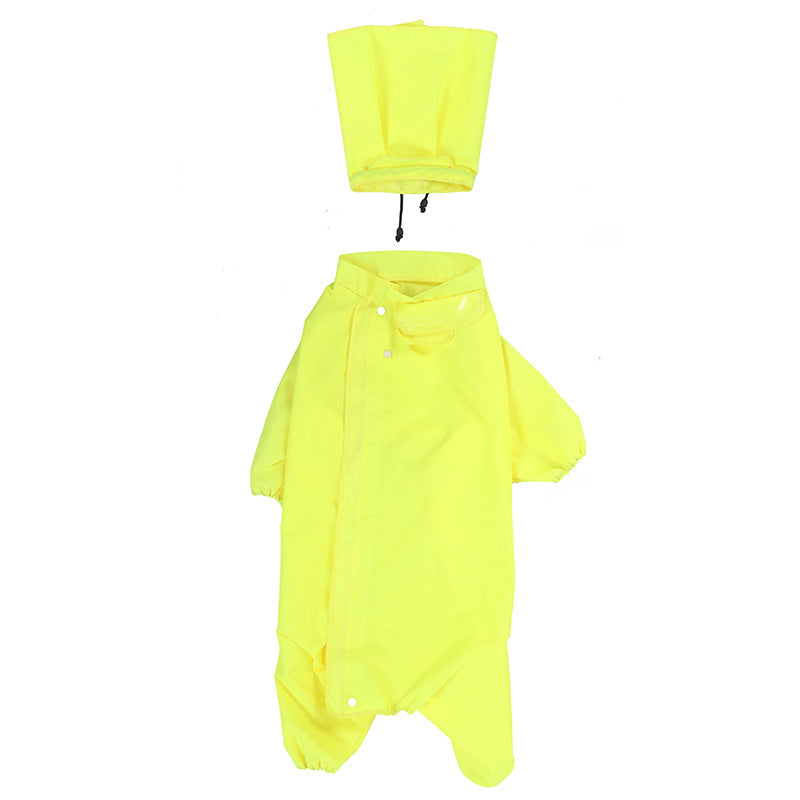Reflective Hooded Waterproof Poncho for Large Dogs