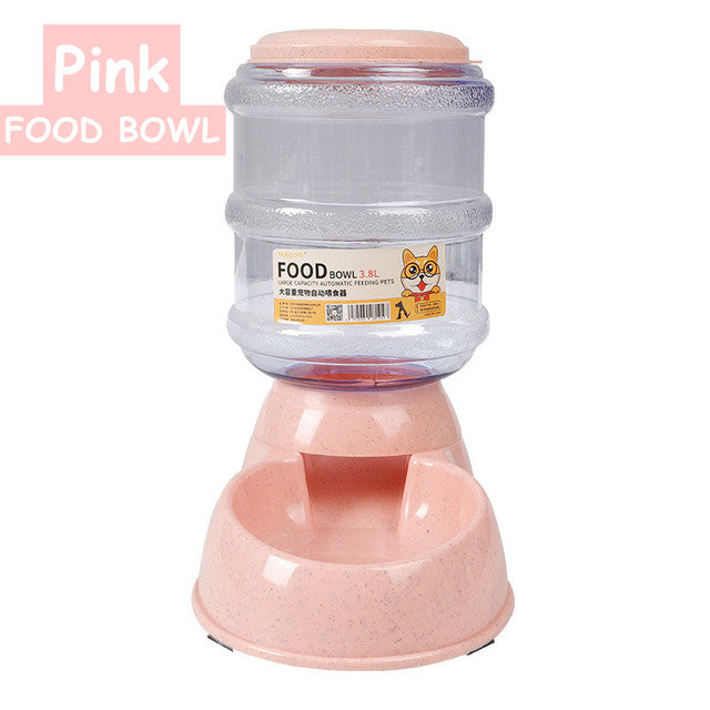 3.8L Gravity Pet Food Feeder & Water Dispenser Bowl