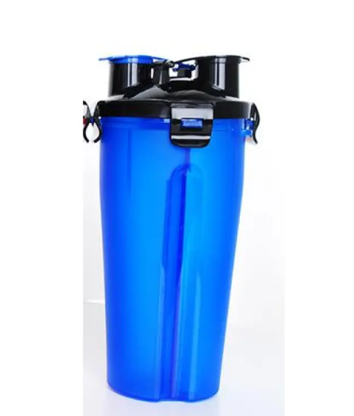 2-in-1 Portable Pet Water and Food Dispenser with Collapsible Silicone Bowl