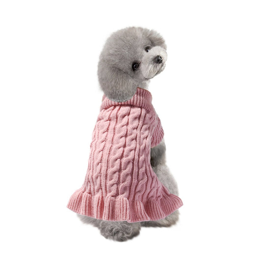 Knitted Dog Wool Skirt for Teddy, Bichon, Pomeranian