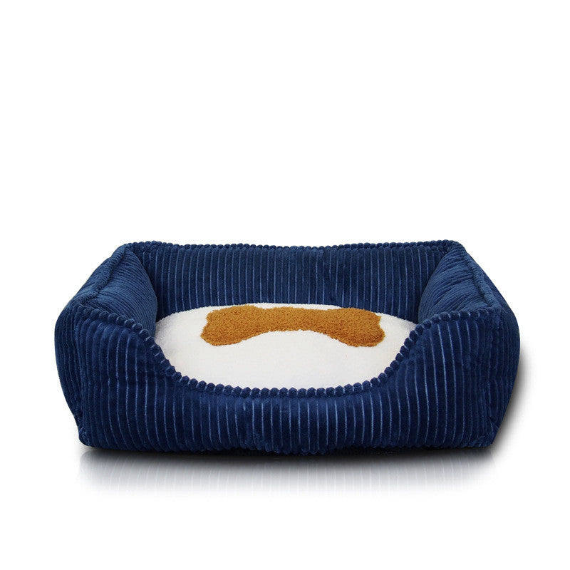 Washable Square Winter Pet Bed for Deep Sleep
