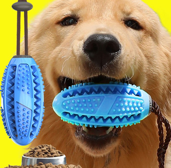 Interactive Dog Food Leakage Toy - Elastic Rubber Ball