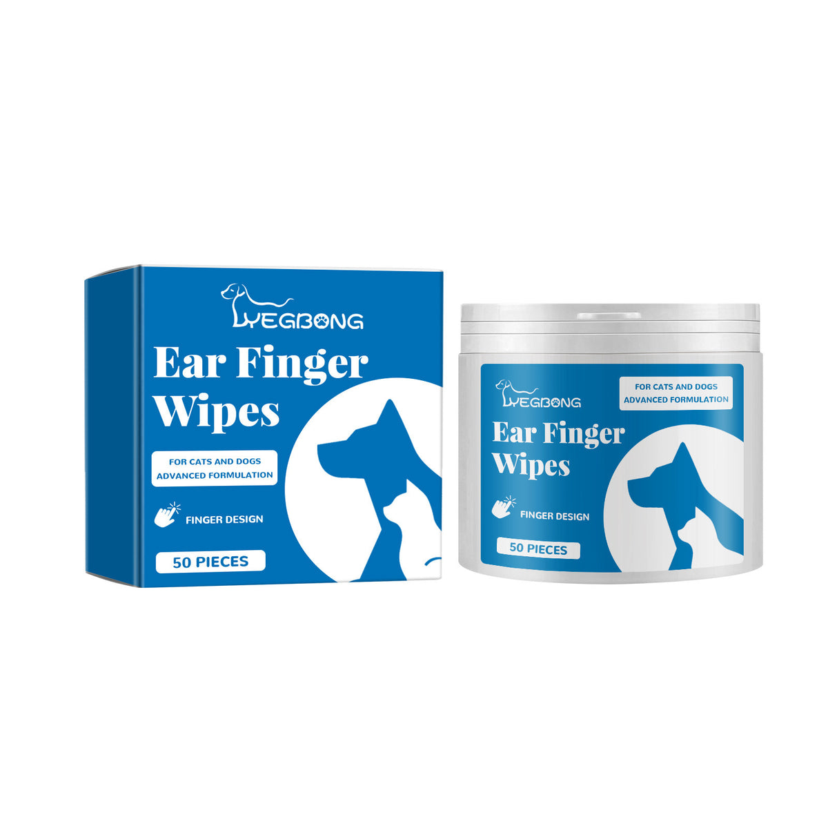 Yegbong Pet Cleaning Finger Wipes for Ear Care